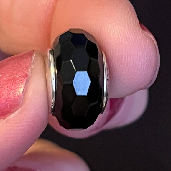 Pandora Black Fascinating Faceted Murano Glass Charm – ALE S925 - Picture 6 of 7